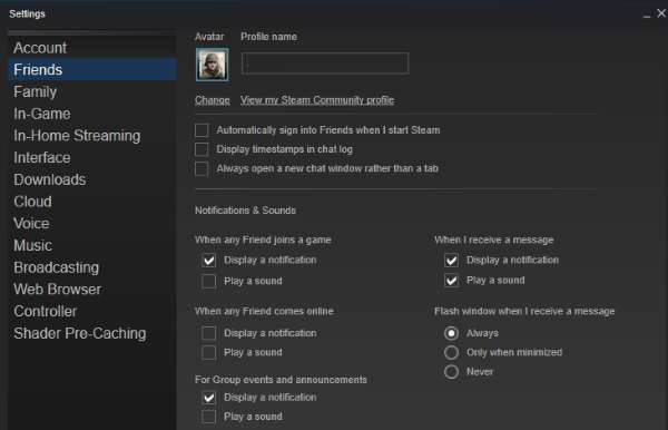 Steam Account name