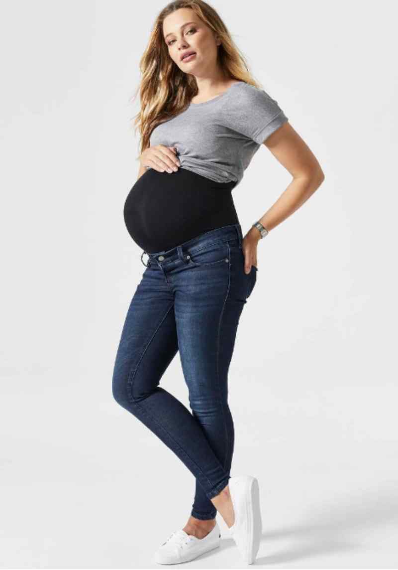 Blanqi Denim Maternity Belly Support Skinny Jeans