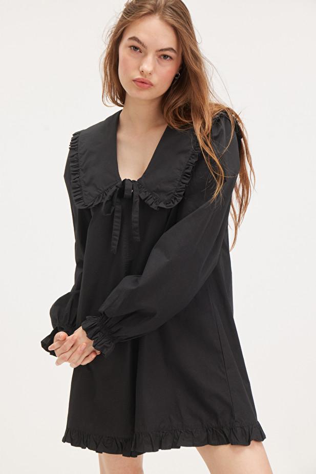 Monki Puffy Sleeve Mini Dress