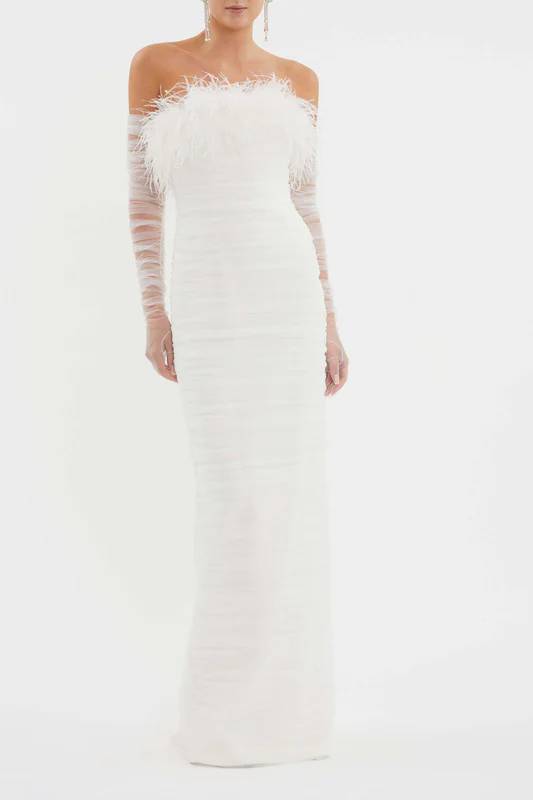 Rebecca Vallance white long maxi